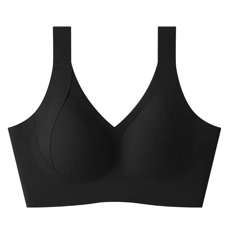 cross-border new year red soft support plus size traceless underwear women's full cup adjustment big chest small accessory breast push up bra Item Picture