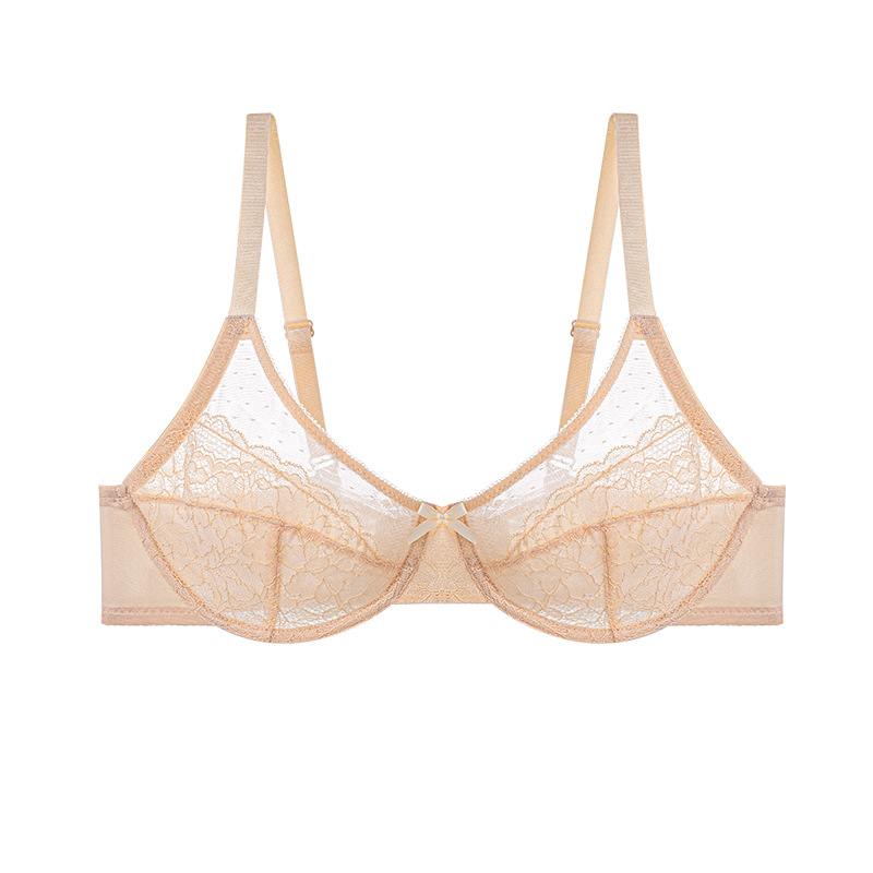 amazon cross-border foreign trade plus size underwear gauze push up bra french sexy soft steel ring anti-sag bra full figure