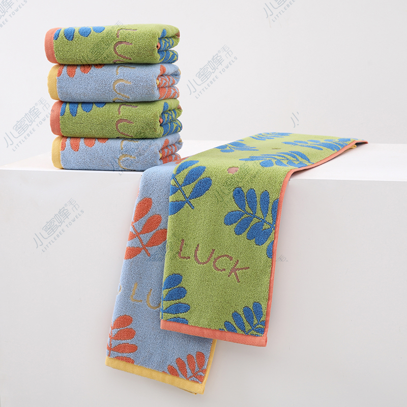 New all-cotton towel, combed cotton towel, soft and absorbent gift towel, Little Bee towel, item number 911 Specification image