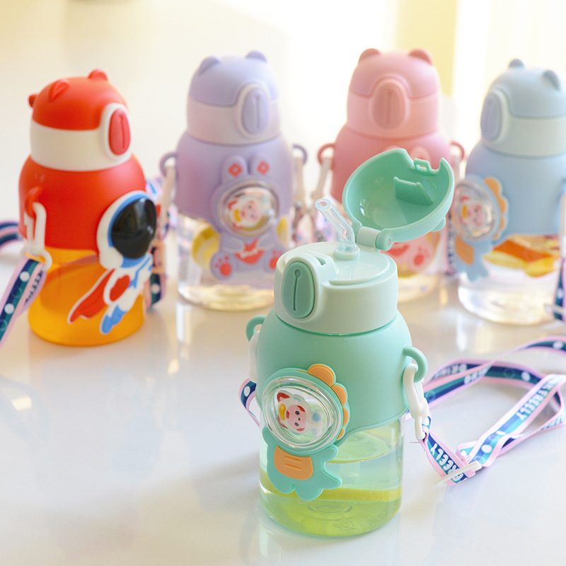 children's cups summer online red high-looking value straw cup boys and girls primary school kindergarten baby kettle customization Specification drawing