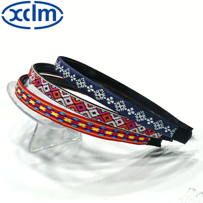 Retro hair clips, wide-brimmed hair bands, embroidered ethnic floral hair clips, facial wash headbands, new hair accessories, high head accessories, exquisite Item Picture