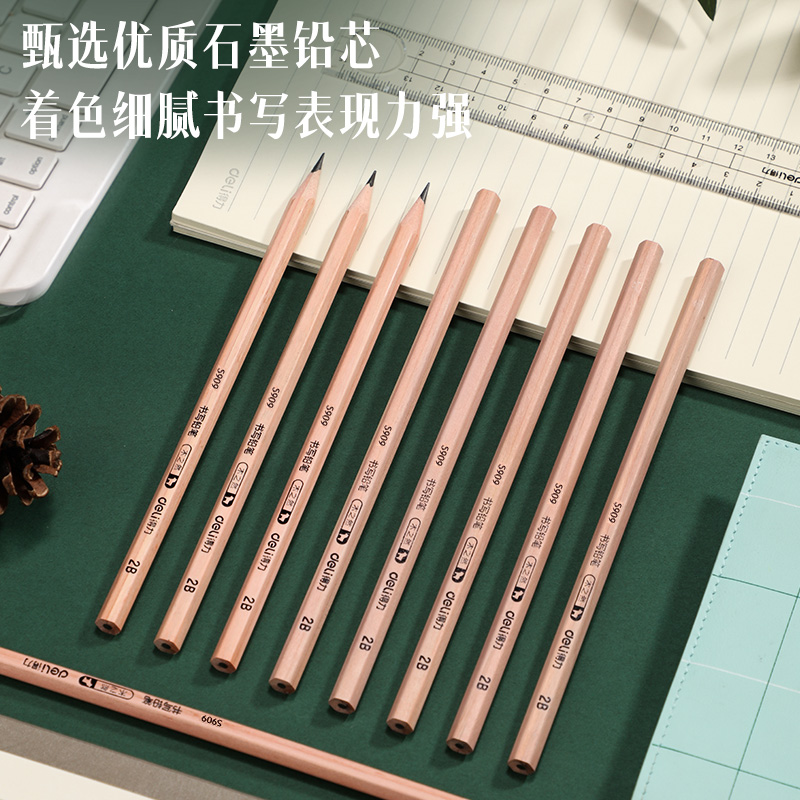 Right right 12pcs/box lápiz de escritura color madera original 2B Specification image