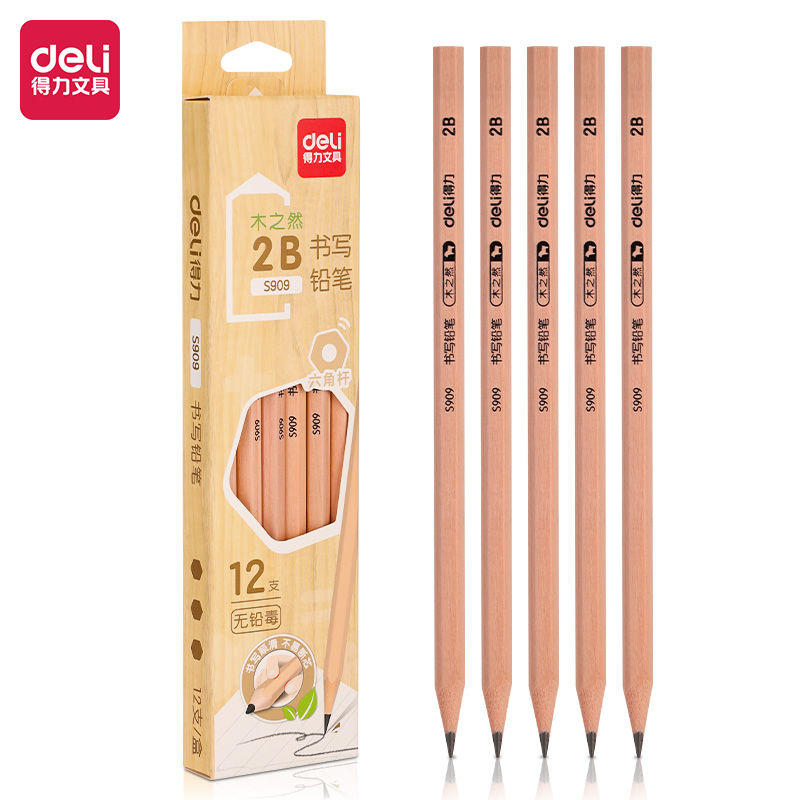 Right right 12pcs/box lápiz de escritura color madera original 2B Item Picture
