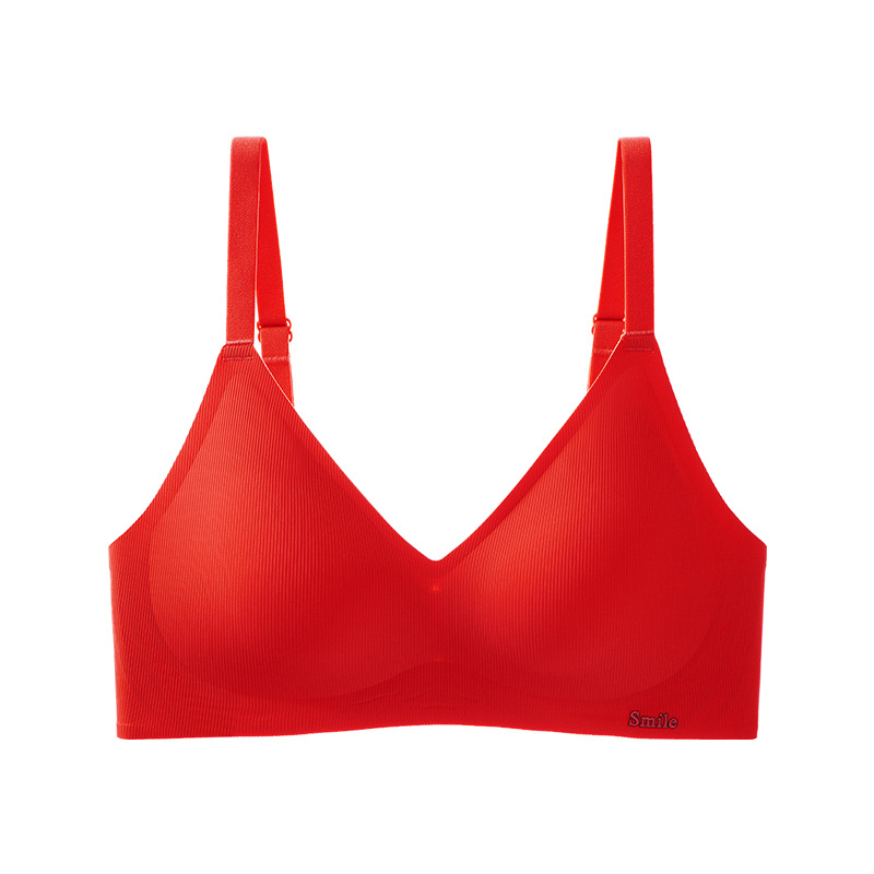 b78 seamless nude feel underwear women's jelly soft support breast holding adjustable wireless super soft thin bra full figure