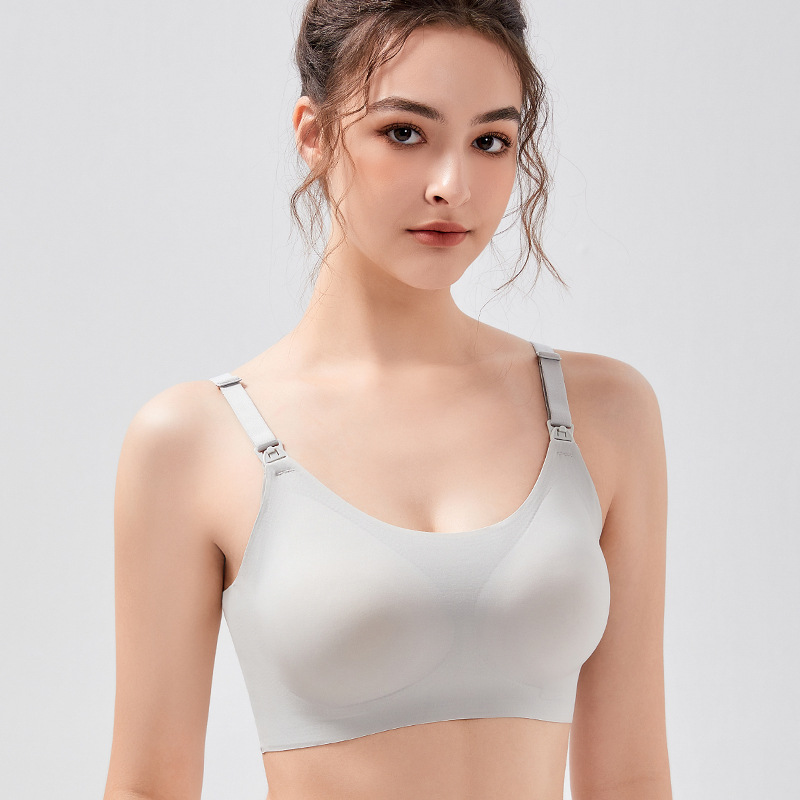 7a antibacterial fairy shield seamless nursing bra vest dispensing maternity underwear convenient buckle nursing bra Item Picture