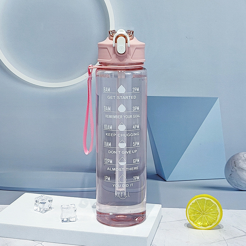 large capacity plastic straw big water cup plastic water bottle good-looking big fat cup kettle cute summer details Picture