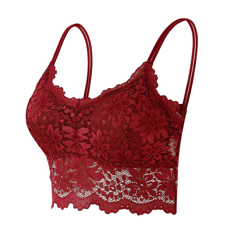 cross-border foreign trade bra top women's anti-exposure lace beautiful back spaghetti straps chest wrap underwear women's tube top vest thin Application Scenario