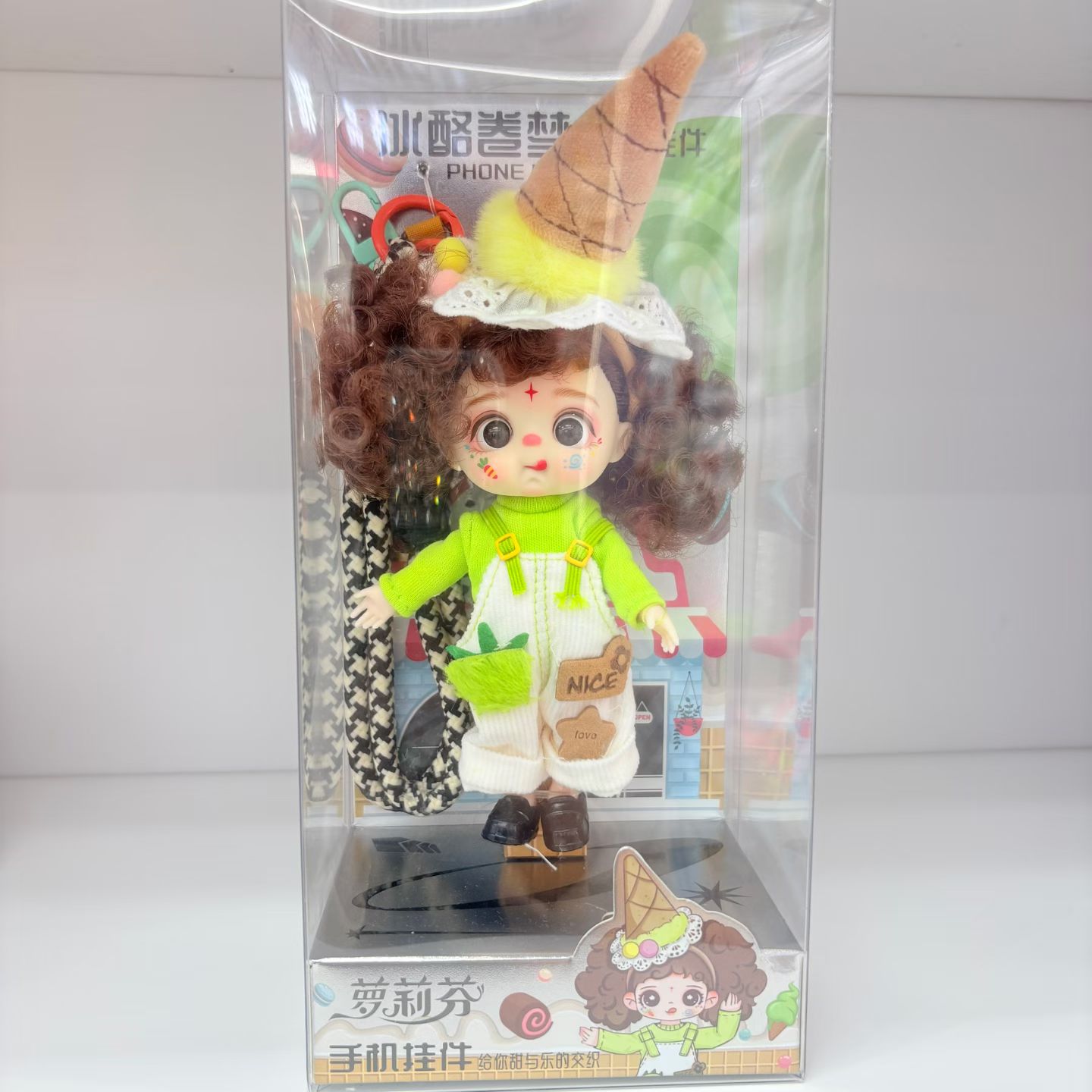 热卖款萝莉芬手机挂链娃娃公仔摆件手脚可动高级时尚潮流可爱详情图7