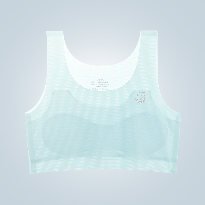 [factory straight hair] girls' underwear development period summer thin primary school student vest junior high school bra girl bra full figure