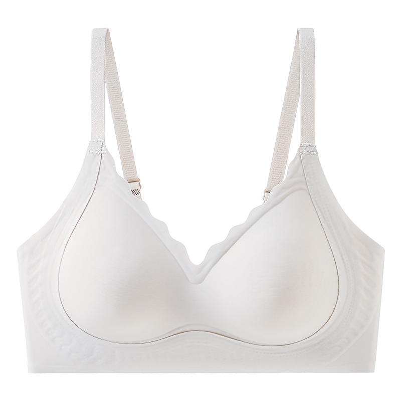 seamless jelly lifting underwear women's fixed cup small chest push up breast holding anti-sagging thin underwired bra details Picture