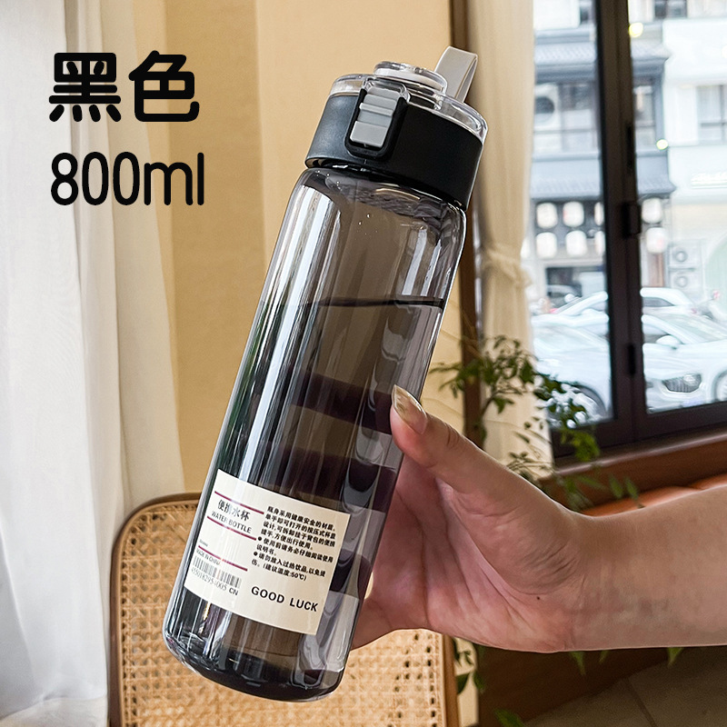 summer new sports cup large capacity high temperature resistant student outdoor portable plastic cup good-looking fitness kettle full figure