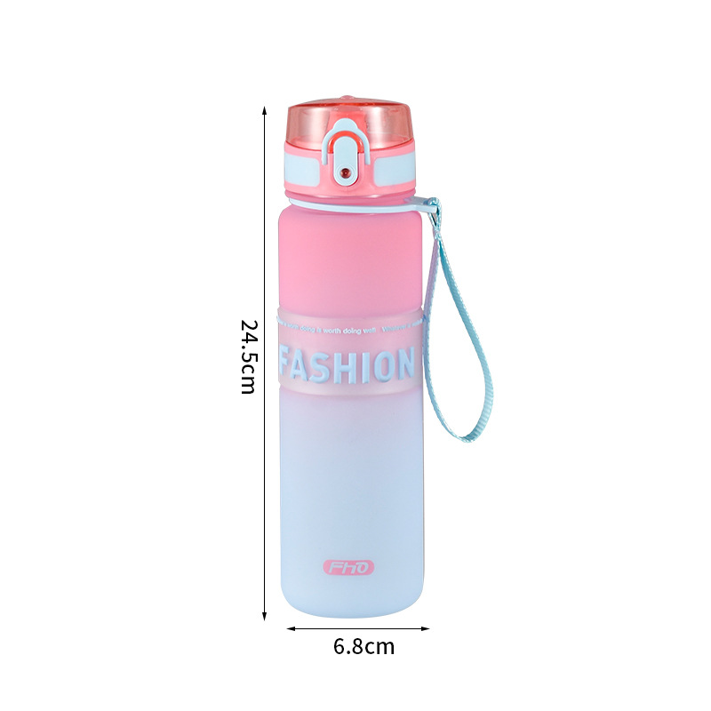 wholesale summer portable sports bottle good-looking tumbler large capacity boys and girls gradient color frosted kettle Application Scenario