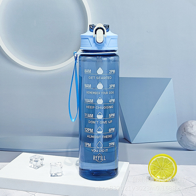 large capacity plastic straw big water cup plastic water bottle good-looking big fat cup kettle cute summer full figure