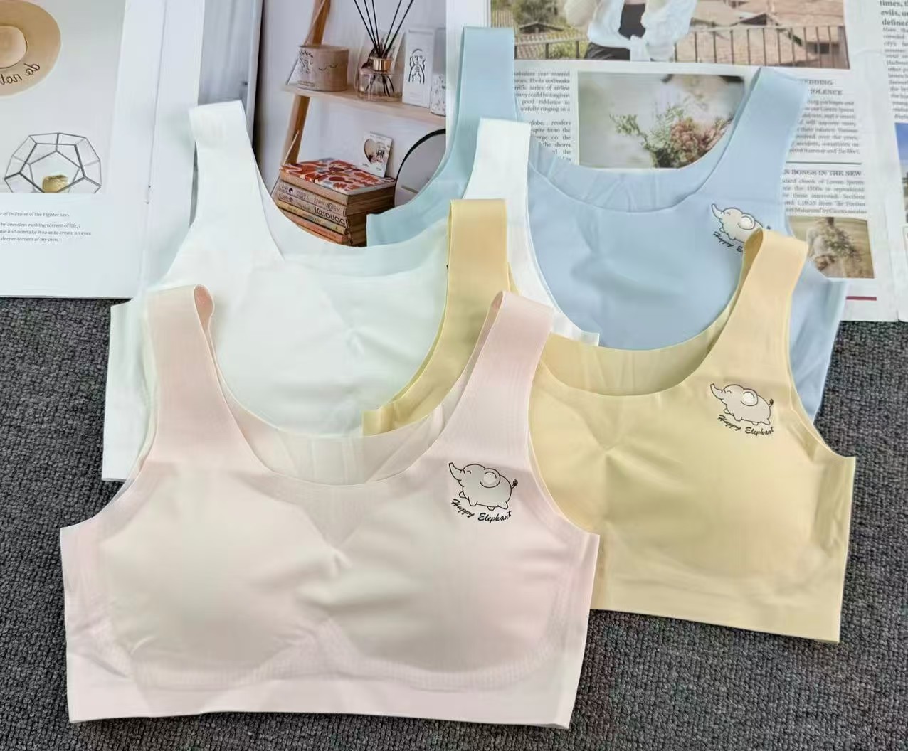 For export to Europe, America and Africa, we have in stock of comfortable and breathable undergarments for girls during their growth period, with seamless dispensing and thin student bras for junior and senior high school students Item Picture