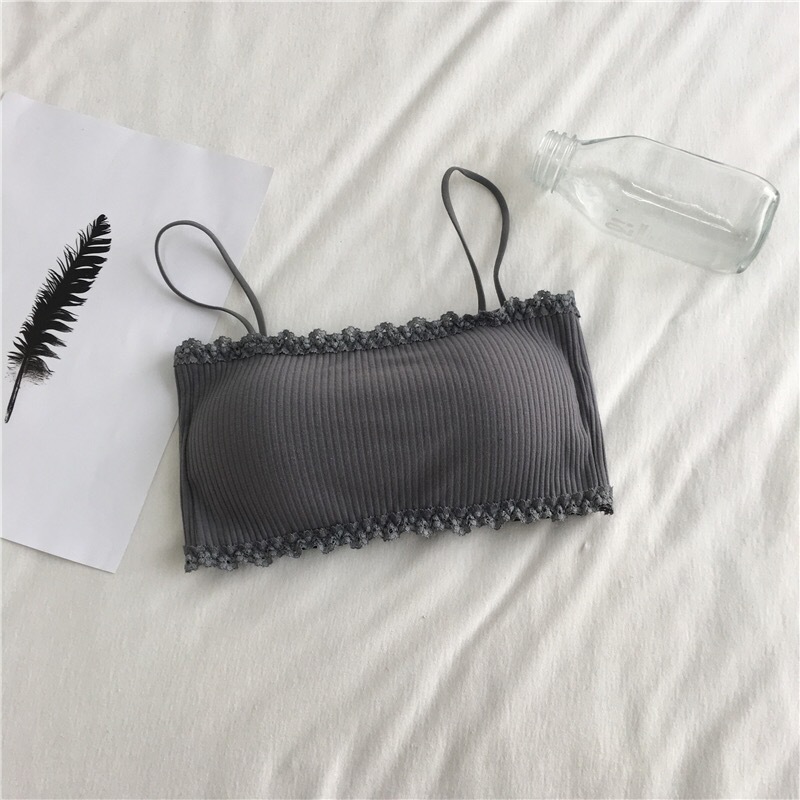 cross-border strapless bra and undershirt cotton strap tube top beautiful back girl underwired padded with breasted chest wrap underwear students Application Scenario