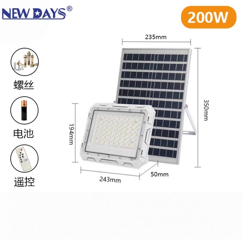 NEWDAYS brand new cross border LED lenticular serie de modelos luz de inundación solar luz de inundación luz removible inalámbrica luz de emergencia farolas