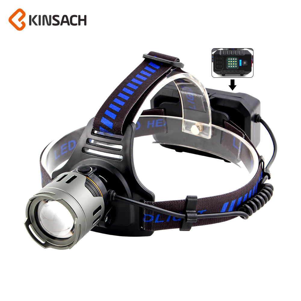 KINSACH星之源铝合金充电10W白激光+贴片头灯