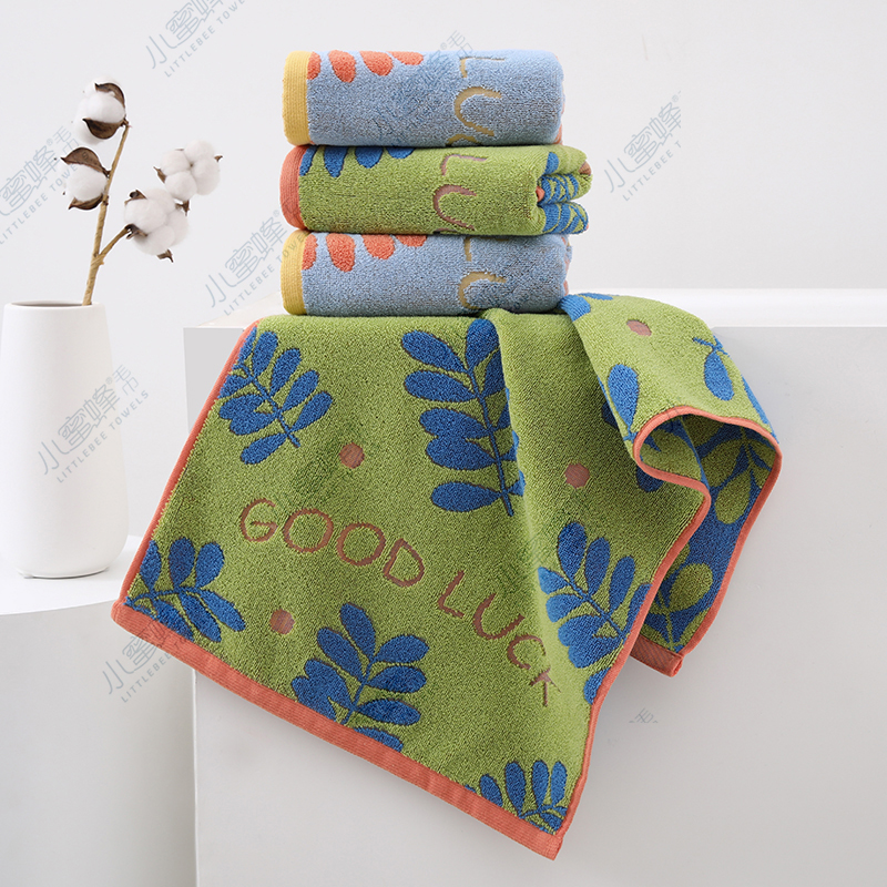 New all-cotton towel, combed cotton towel, soft and absorbent gift towel, Little Bee towel, item number 911 Application Scenario