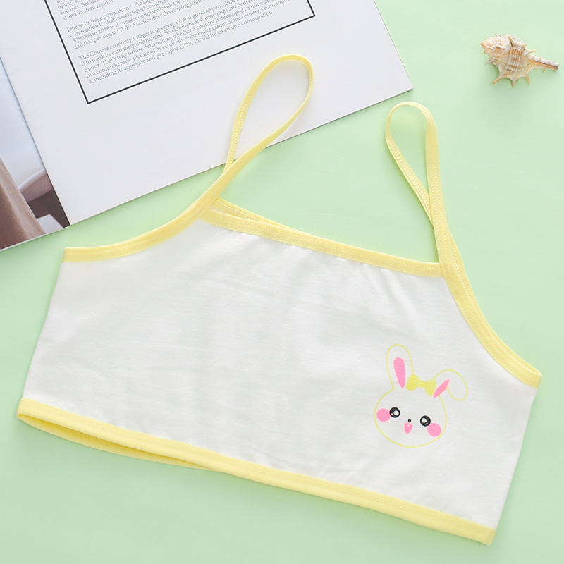 child girl vest cropped bra primary school student sling cartoon purified cotton tube top underwear middle and big children Application Scenario