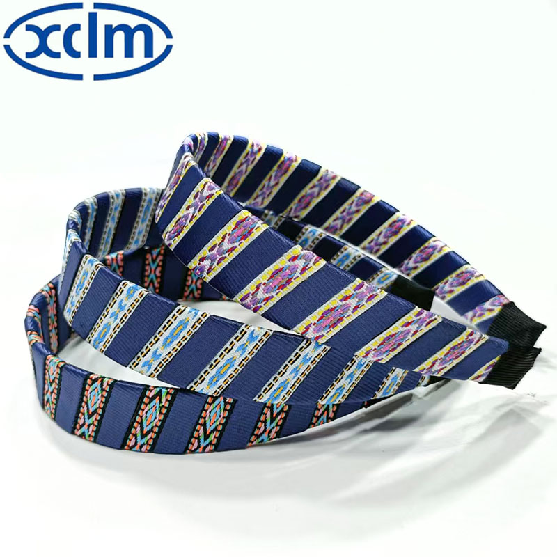 Retro hair clips, wide-brimmed hair bands, embroidered ethnic hair clips, face-washing headbands, new hair accessories, high head accessories, exquisite Specification image