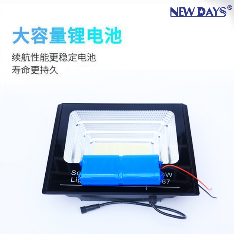 NEWDAYS brand's new cross-border LED battery level display, plastic housing, solar floodlight, floodlight, emergency light, high-brightness street light Application Scenario
