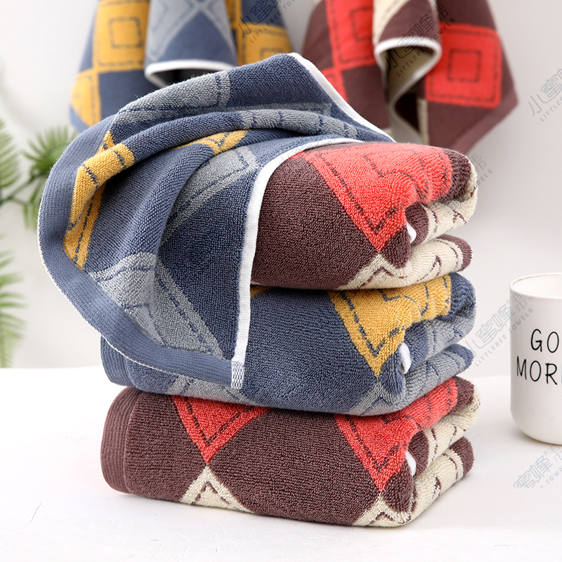 New all-cotton towel, combed cotton towel, soft and absorbent gift towel, Little Bee towel 613 Item Picture
