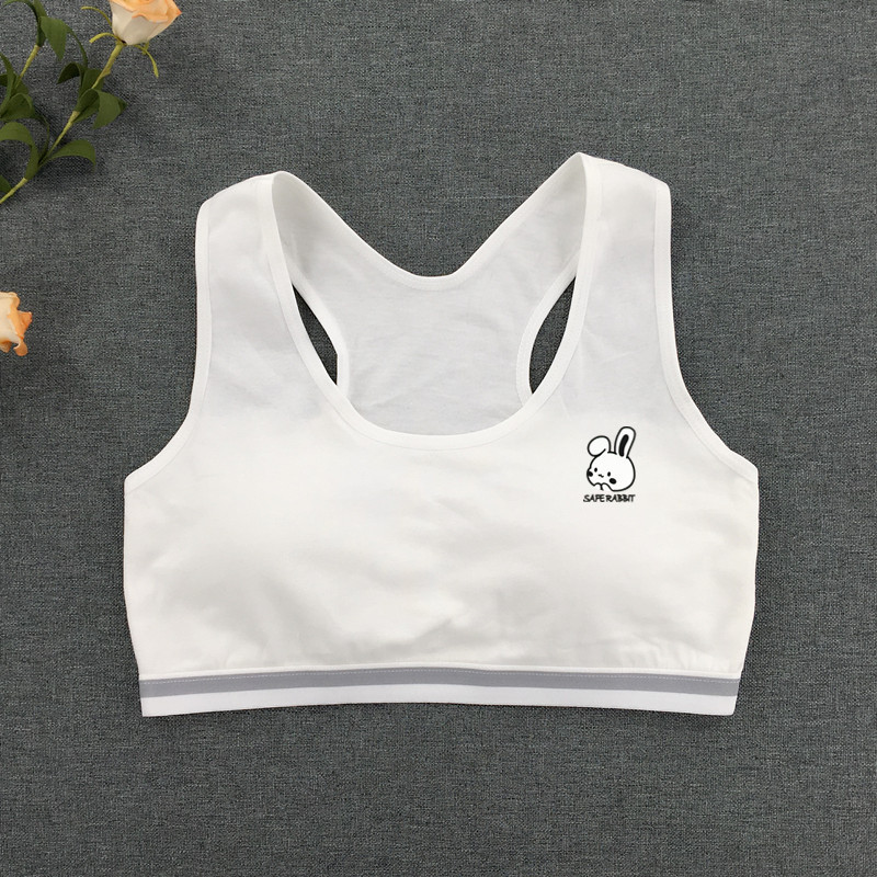 rabbit summer girls' puberty vest underwear children's chest wrap junior high school and elementary school students girls' bra small half clothes details Picture
