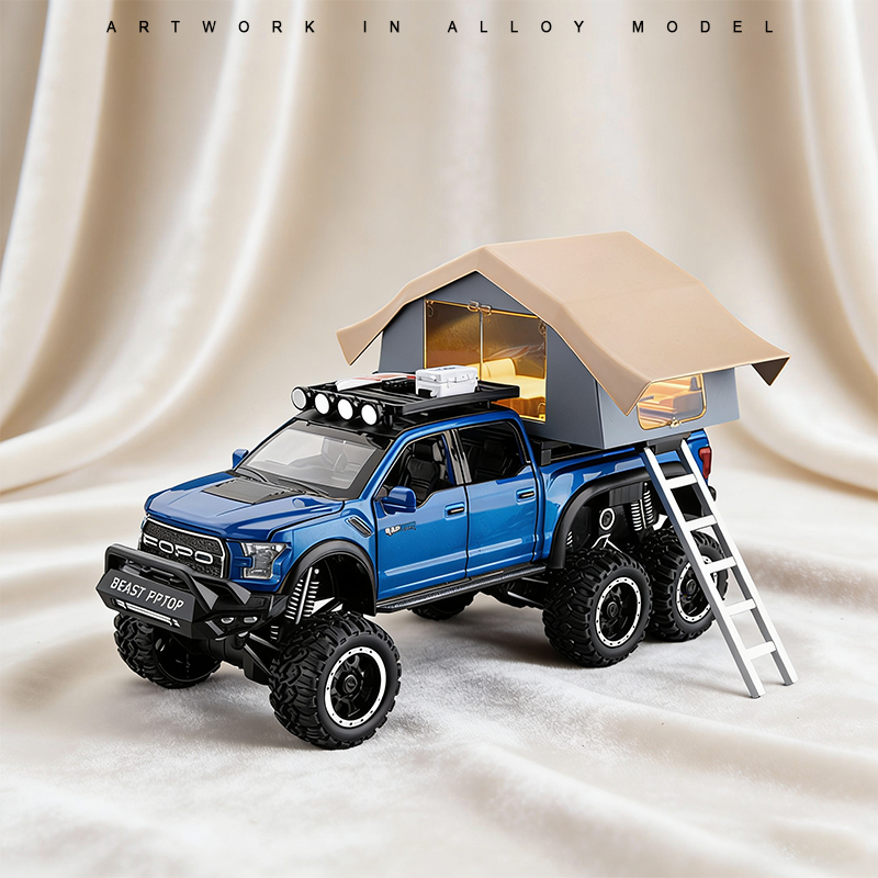 1:24福特猛禽F150房车仿真合金车模汽车模型金属玩具车摆件玩具