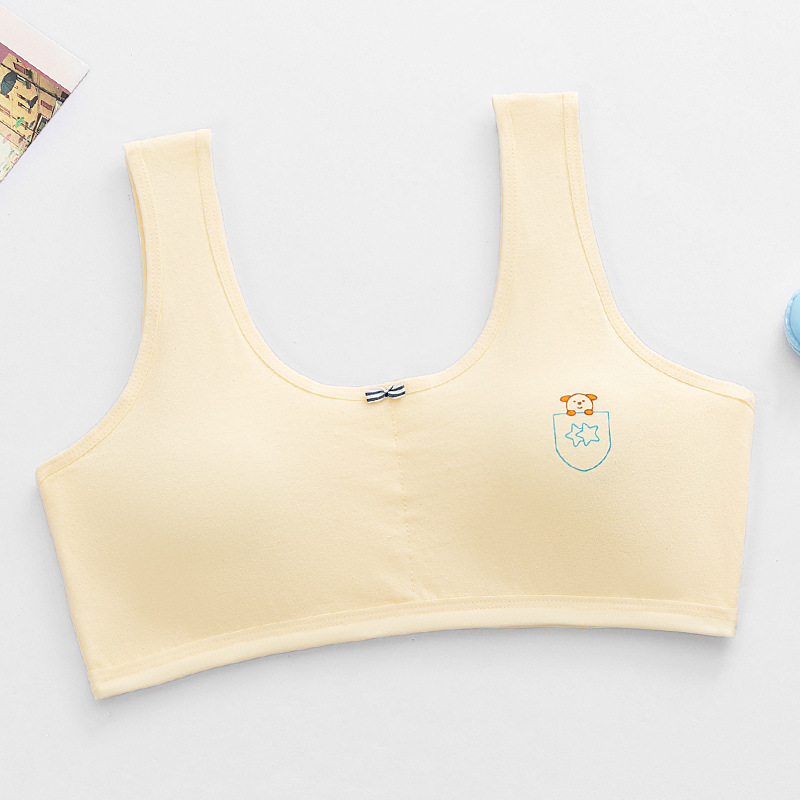 factory direct sales cotton development girl bra girls' underwear female students junior high school girl tube top 10-18 Specification drawing