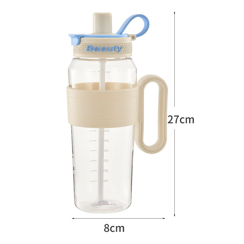 large capacity plastic water cup for boys and girls summer workout high temperature resistant drop resistant sports kettle portable portable cup with straw Application Scenario