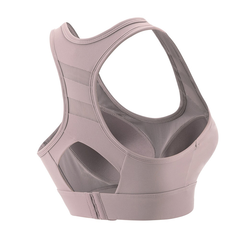 integrated chest pad fixed cup high strength shockproof push up sports bra women's thin beauty back exercise bra autumn Item Picture