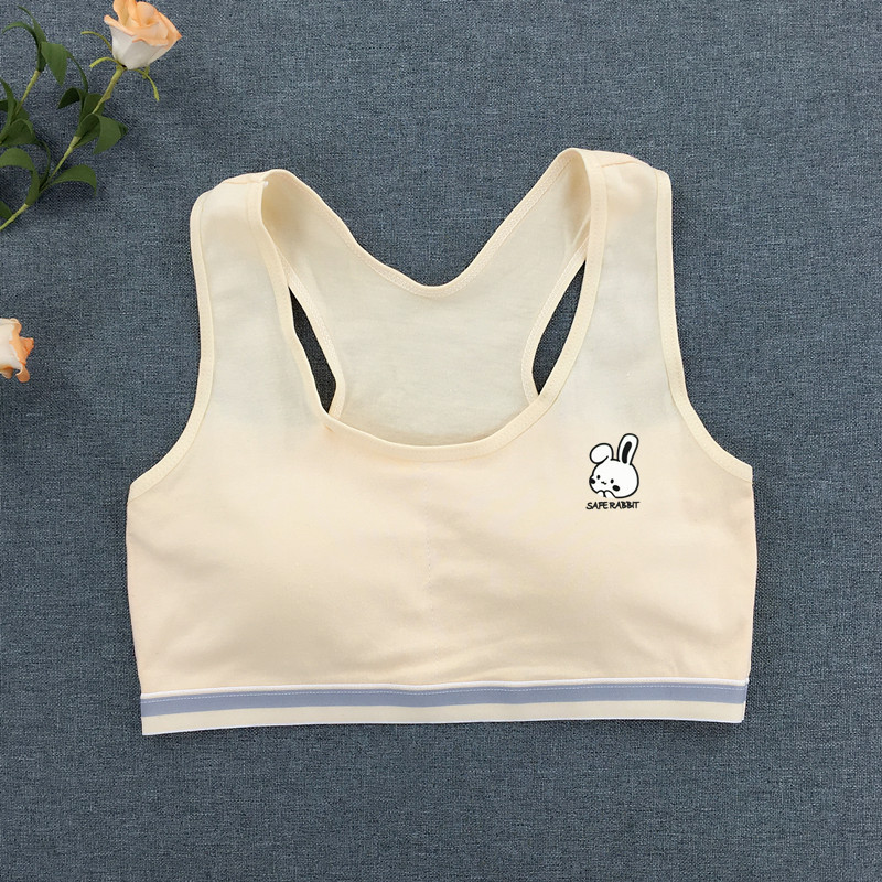 rabbit summer girls' puberty vest underwear children's chest wrap junior high school and elementary school students girls' bra small half clothes Specification drawing