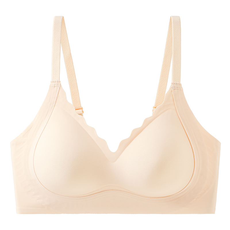 seamless jelly lifting underwear women's fixed cup small chest push up breast holding anti-sagging thin underwired bra Specification drawing
