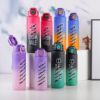 plastic cup for students cup with straw summer large capacity double drinking cup portable casual men and women new water bottle water cup Specification drawing