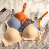 simple triangle cup deep v seamless underwear small breasts lady's push up smooth wirless lightweight sendi bra full figure