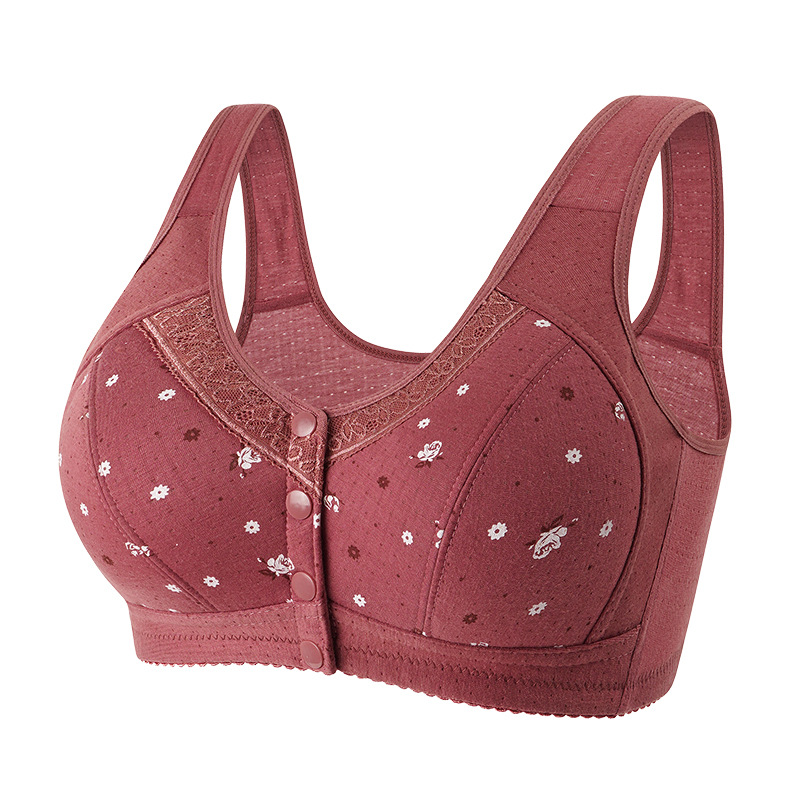 cross-border live broadcast hot-selling middle-aged and elderly women's large cup cotton underwear without steel ring women's vest bra Item Picture