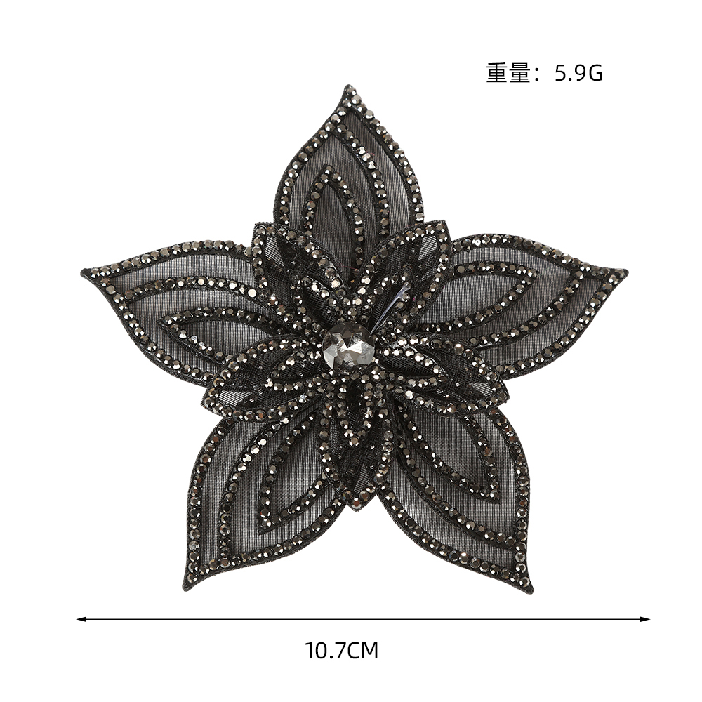 双层网纱闪钻花朵装饰配件网红时尚ins风DIY饰品配件服饰鞋包发饰