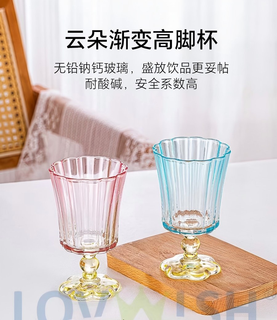 玻璃杯/竹节杯/杯子/玻璃杯杯子/茶具杯子产品图