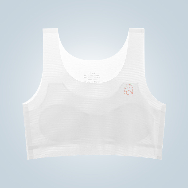 [factory straight hair] girls' underwear development period summer thin primary school student vest junior high school bra girl bra details Picture
