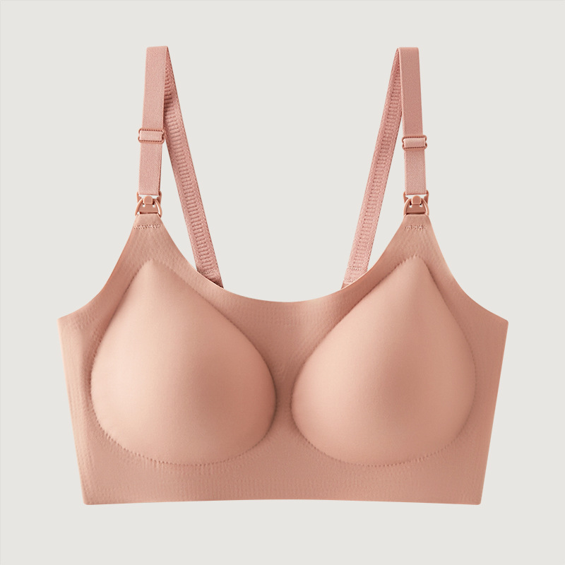 pregnant women's underwear pregnant women's thin nursing underwear semi-fixed traceless ventilation plus size sleep nursing bra Item Picture