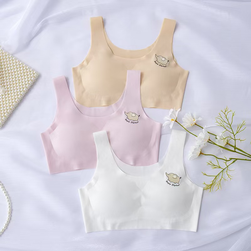 For export to Europe, America and Africa, we have in stock of comfortable and breathable undergarments for girls during their growth period, with seamless dispensing and thin student bras for junior and senior high school students details Picture
