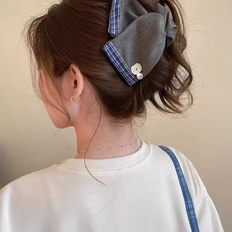 korean style retro triangle grip women's high sense 2025 new large size shark clip barrettes back head updo hair accessories Specification drawing