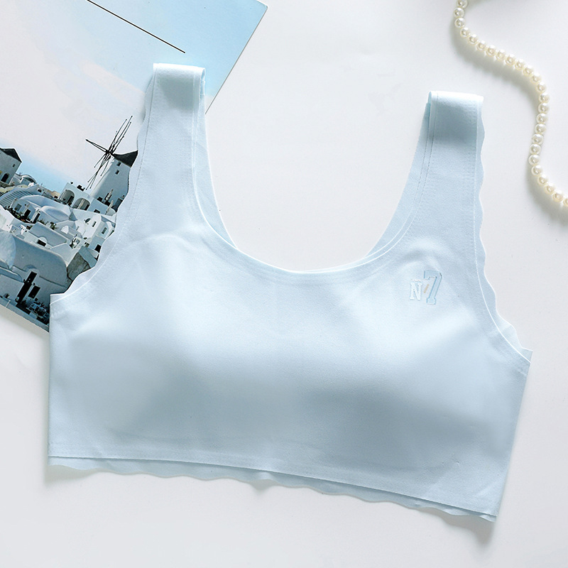 nude feel seamless development period girl vest underwear wireless thin bra middle, small and older children stage 1 and 2 Item Picture