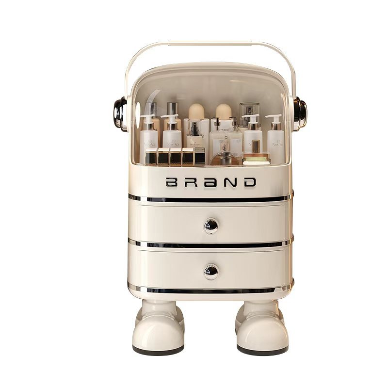 Cosmetics desktop storage box, dust-proof lipstick, large-capacity dressing table, skin care product shelf, drawer type details Picture