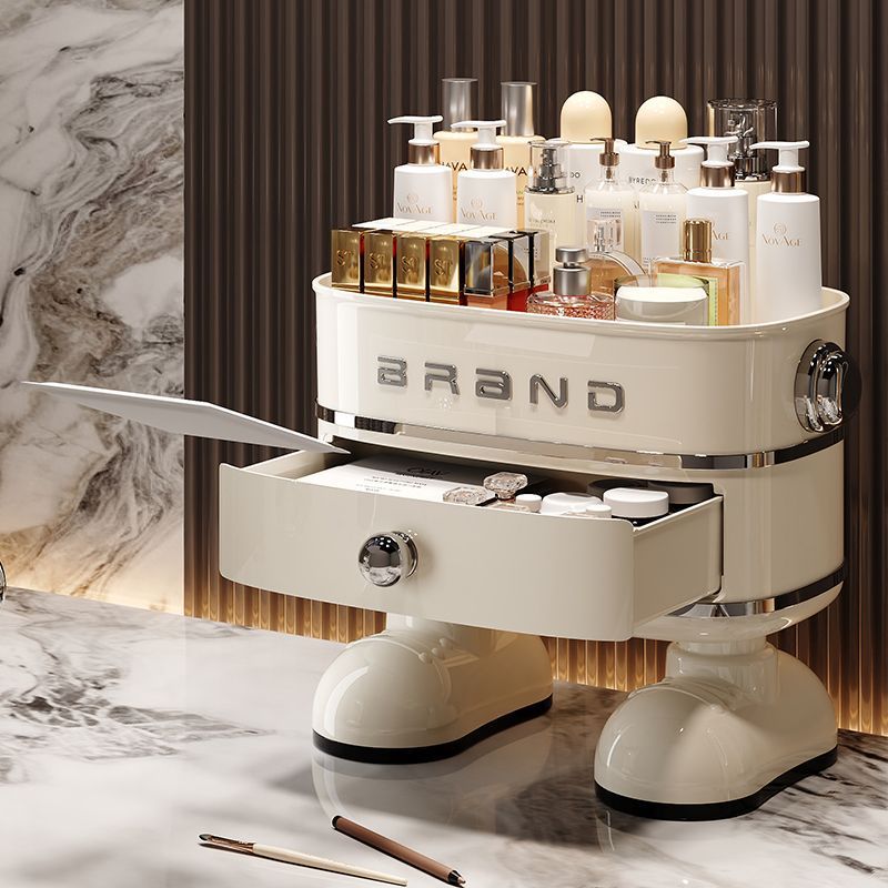 Cosmetics desktop storage box, dust-proof lipstick, large-capacity dressing table, skin care product shelf, drawer type Application Scenario