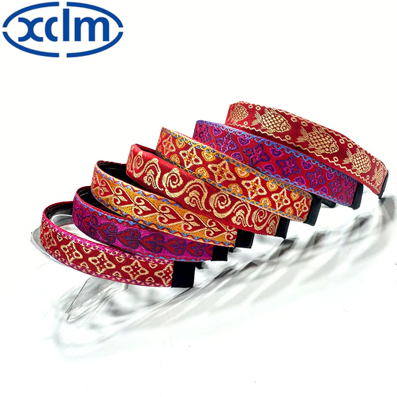 Retro hairpins, wide-brimmed hair bands, embroidered floral hair clips, facial cleansing headbands, new hair accessories, high head, widened and exquisite