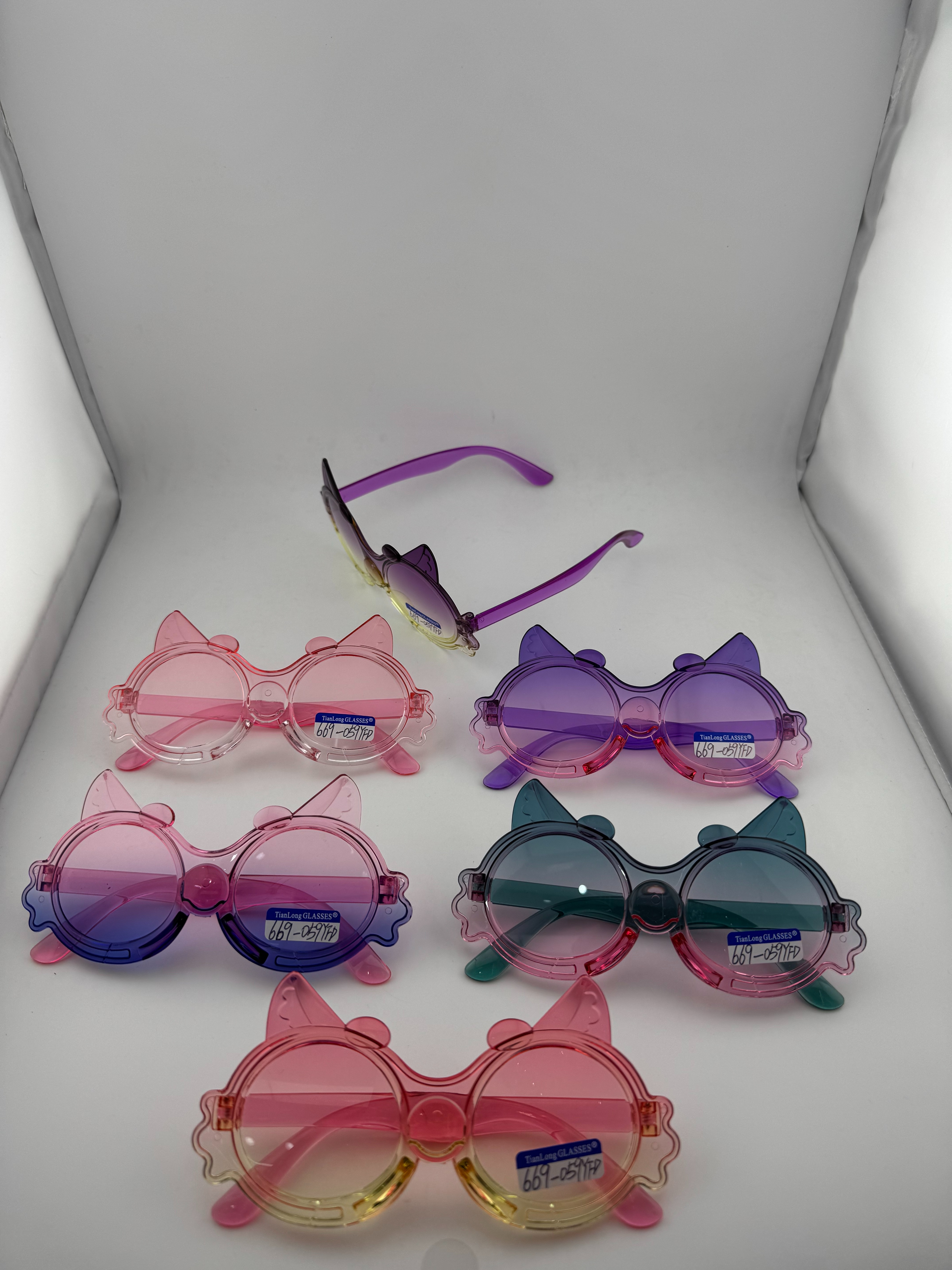 儿童透明糖果色防晒遮阳眼镜新款小孩时尚男女宝宝墨镜