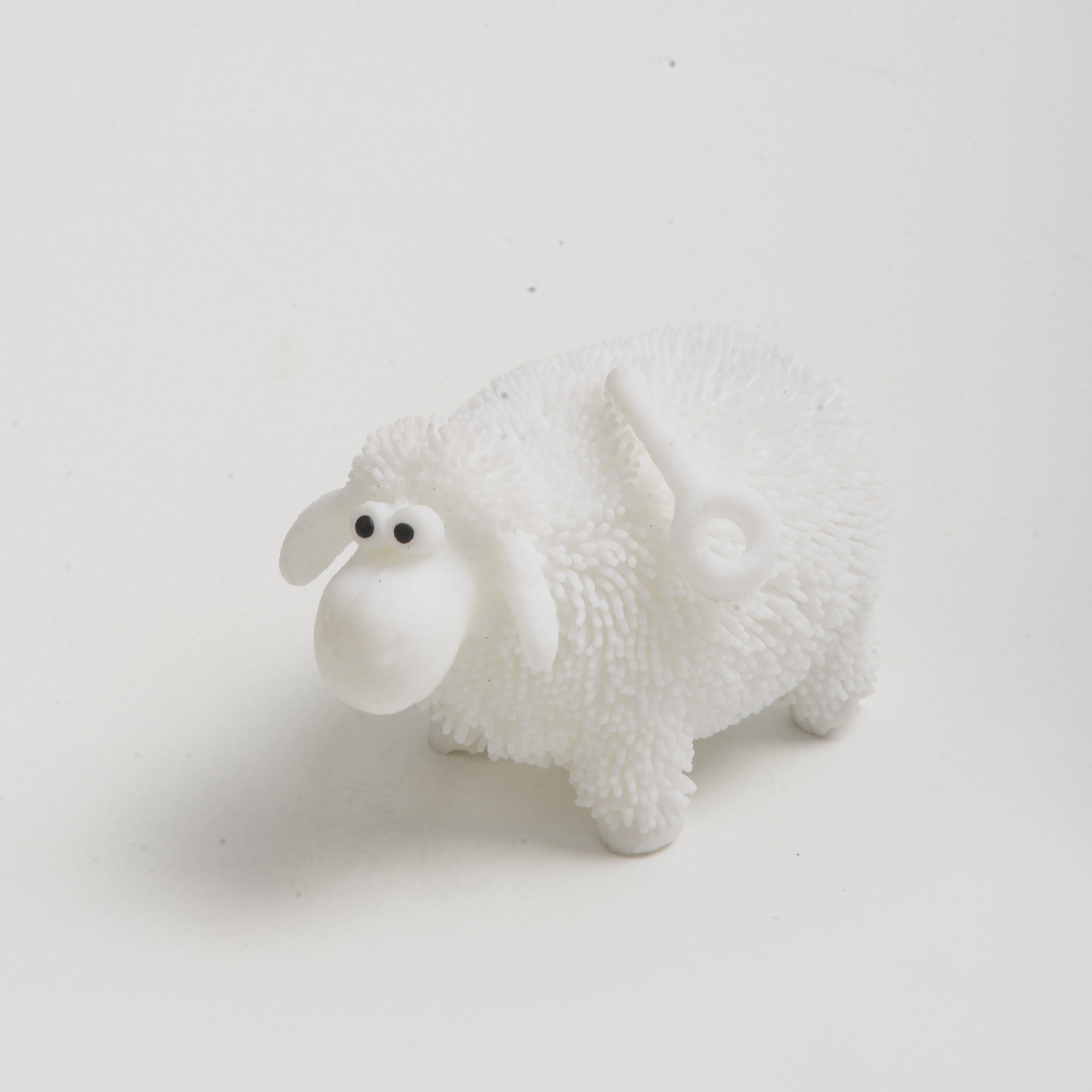 TPR Stress Relief Toy, Soft Bristle Glitter Toy with Light, YOYO Dolly Sheep Squeeze Fun Stress Relief Puzzle Toy details Picture