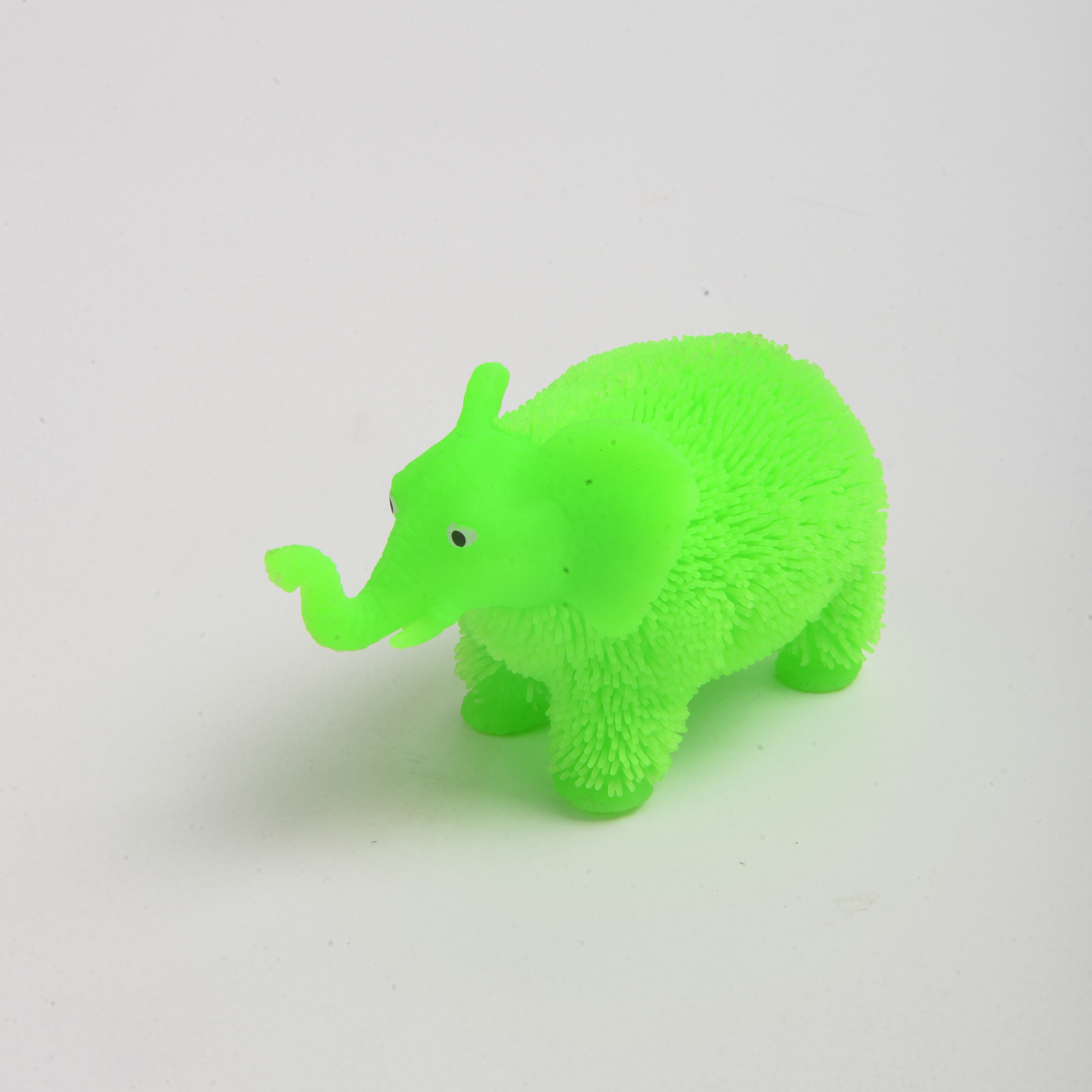 Elephant Fuzzy Ball TPR Toy with Light, Hanging Nose Elephant Flashing Fuzzy Ball Squeeze Stress Relief Toy full figure