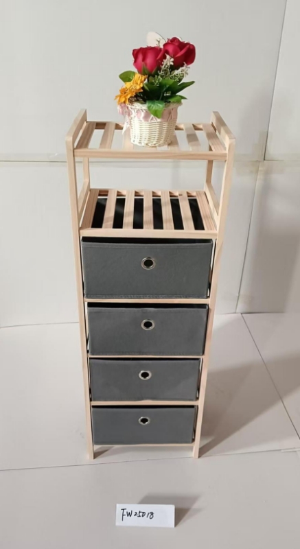 Daily necessities storage dust-proof layer rack, cosmetics rotating storage rack, bathroom supplies fabric box trolley, fabric storage box trolley Specification image
